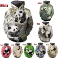 2023 Cute Panda 3D Printing Design felpa con cappuccio New Men Ladies Animal Casual manica lunga