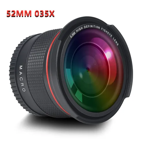 Tectra 52MM 0.35x Fisheye Nikon Obiettivo grandangolare per Nikon D5200 D5100 D3500 D3400 D3300 D3200 D3100 D3000