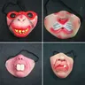 Nuova maschera da Clown mezza faccia in lattice di Halloween divertente divertente divertente fascia