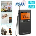 AM FM NOAA Mini Radio portatile meteo Radio Mini Pocket Radio ricezione eccellente grande schermo