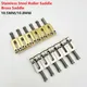 1 Set 10.5MM/10.8MM Ponte per chitarra elettrica Sella in ottone/Sella a rulli in acciaio inossidabile Selle per ponte tremolo