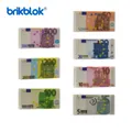 10 pz/lotto 1*2 mattoni europa piastrelle soldi carta banconota 100 EUR 500 MOC Building Blocks