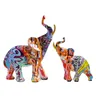 Elefante Decor Graffiti figurine di elefante resina colorata grande statua di elefante decorazioni