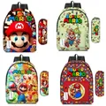 2 pz-set nuovo zaino Super Mario Mario borsa a tracolla Mario scuola elementare e media borsa scuola