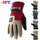-20℃ Winter Warm Fleece Gloves Men Thermal Cycling Snow Thick Gloves Polar Fleece Mittens For Male