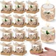 6/12/24PCS Guest Gift Candle for Wedding Wooden Tealight Candle Holders Bridal Shower Thank You