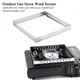 Outdoor Gas Stove Wind Screen Stainless Steel Foldable Stove Windshield Burner Screen Cooking BBQ