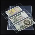10PCS Loose Leaf Sheet 3-Slot Transparent Banknotes Holder Portable Paper Money Protective Bag Paper