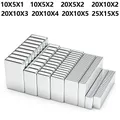 Super Strong Neodymium Magnet 10/20/25mm X 5/10/15mm X 1/2/3/4/5mm N35 NdFeB Block Powerful