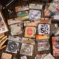 50 pcs/pack American Style sticker bag art vintage material decorative Scrapbooking stickers DIY