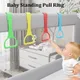 Plastic Pull Ring for Playpen Teaching Solid Color Bed Accessories Baby Pull Ring Stroller Toy Ring