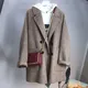 New Women Herringbone Pattern Woolen Jacket Spring Autumn Winter Imitation Cashmere Blazer Female