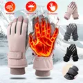 Winter New Women Ski Gloves Full Finger Plus Velvet Warm Windproof Anti-slip Touch Screen Gloves