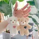 11cm Kawaii Mini Cute Bear Rabbit Dog Plush Keychain Toys Soft Cotton Key Chain Toy for Girls and