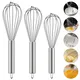 3 Pack Stainless Steel Whisk Set 6 Wire Whisks 8/10/12 Inch Kitchen Balloon Whisks with Stainless