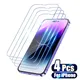 4Pcs Tempered Glass For iPhone 14 13 12 11 Pro Max XR X XS Screen Protector For iPhone 12 13 Mini 6