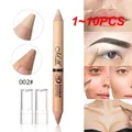 1~10PCS Double Ended Eyes Concealer Pencil Wooden Made Handle Soft Face Cream Contour Brighten