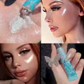 Glitter Highlighter Liquid Gold Blue Palette Makeup Glow Contour Shimmer Powder Brighten Face Body