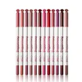 12 Colors Red Lip Liner Pencil Set Eyeliner Pencil For Microblading Permanent Makeup Pen Tattoo