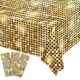 Gold Sequins Tablecloths For Party Wedding Valentine's D Camping BBQ Picnic Unique Shining Table