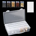 Plastic Seed Storage Box with Label Stickers Multi-Purpose Diamond Embroidery Storage Case Reusable