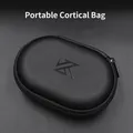 Custodia per auricolari KZ Custodia per cuffie ovale in pelle PU Borsa da viaggio antipolvere Organizzatore Piccolo supporto Accessori per cuffie