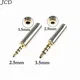 JCD 5pcs Gold 2.5 mm Male to 3.5 mm Female Stereo Audio Headphone Jack Plug Adapter Converter 3.5 mm