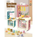 Kitchen Playset Food Toys for Kids Kitchen Accessories for Pretend Play Pots Pans Milk Bread Fork