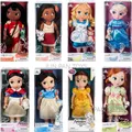 Original Disney Animators Princess Collection Doll Elsa 40cm Snow White Anna Belle Ariel Anime