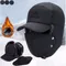 Pelliccia invernale Caldo Cappello Antivento Uomo Donna Lei Feng Cap Bomber Pelliccia Sintetica Ear Flap Cap Nero Sci Trooper Trapper Freddo Anti-neve Cap