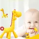 Dr.isla 1 pcs Silicone Teethers Giraffe Cartoon Baby Ring Teether BPA Free Silicone Chew Charms Baby