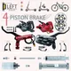 Zoom HB-876E 4-piston Left Disc Hydraulic Brake E-bike Folding Mountain Bike Bicycle Power Off 160
