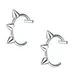 2PC Women Men Fake Piercing Lip Ring Stainless Steel Come Spike Septum Piercing Clip on Mouth Non
