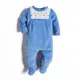 Newborns Baby Autumn Boys Bodysuit Girls Rompers Footie Chlidren Clothes Velvets Blue Jumpsuits