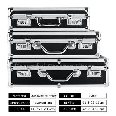 Aluminum Tool Box Portable Password ToolBox Safety Equipment Instrument Case Shockproof Tool Case