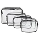 4 Pcs Pvc Transparent Bag Girl Cosmetics Storage Makeup Bags Toiletries Washing Large Capacity