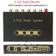 5.1 Audio Decoder DTS Dolby AC3 Audio Converter SPDIF Toslink Coaxial PC USB Flash Bluetooth 5.0