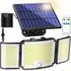 346/160 Solar Led Light Outdoor Waterproof with Motion Sensor Security Lighting Spotlights for