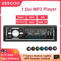ESSGOO 1 Din MP3 Car Player Autoradio DAB DAB + RDS AM Car Stereo Radio 7 colori pulsante Bluetooth