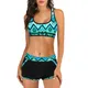 2024 New Female Summer Striped Print Bikini Sets Swimsuit Women Sexy Bathing Suit Two Piece Set