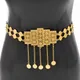 Indian Metal Coin Belly Chains for Women Female Hollow Flower Dance Dress Belt Body Waist Chains