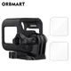 Frame Case for GoPro Session 5 4 Tempered Glass Screen Protector for Go Pro Session 4 5 GoPro Hero 5