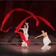 New hand-made flowy Red belly dancing polyester Throwing Streamers long nice Professional stage