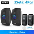 KERUI Wireless Doorbell Waterproof OutDoor Smart Home Door Bell Welcome Melodies Chime Kit LED Flash