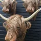Art Design Home Wall Decoration Woven Willow Highland Low Willow Highland Cow Ornaments