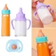 18inch Doll Magic Milk Juice Bottles with Pacifier Bibs Dollhouse Plastic Nipple Bottle fit Newborn