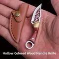 Mini Curved Knife Colorful Wood Sharp Mini Knife Portable Keychain Hanging Piece Unpacking