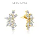 ATTAGEMS Luxury Solid 10K 14K 10k Gold Moissanite Stud Earrings for Women Man 925 Sterling Silver