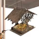 Wooden Hummingbird Feeder For Outdoors Hanging Extra-Large Cottage Bird Cage House Garden Yard