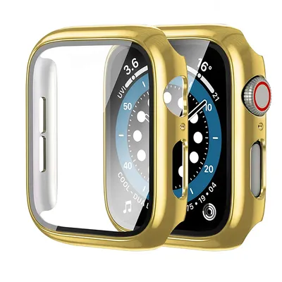 Glass+Case For Apple Watch cover series 9-8 7 6 5 4 3 se 44mm 40-42-38-41mm 45mm Bumper Screen Protector apple watch Accessories